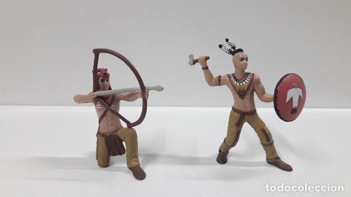 Figuras de goma y PVC: GUERREROS INDIOS Y CABALLO . COMANSI - Foto 3