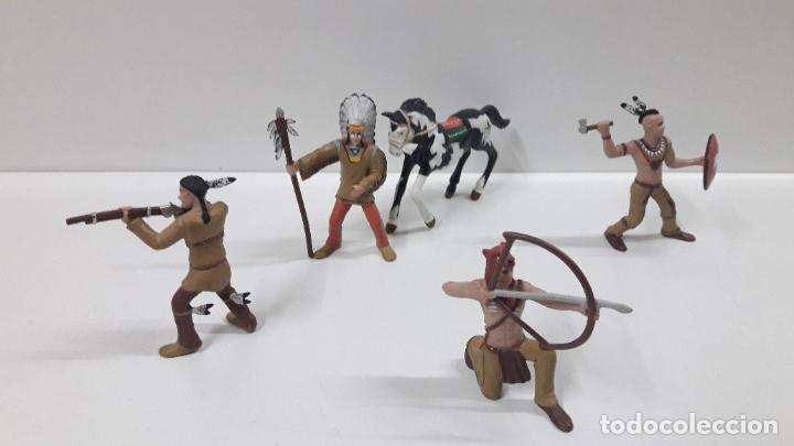 Figuras de goma y PVC: GUERREROS INDIOS Y CABALLO . COMANSI - Foto 5