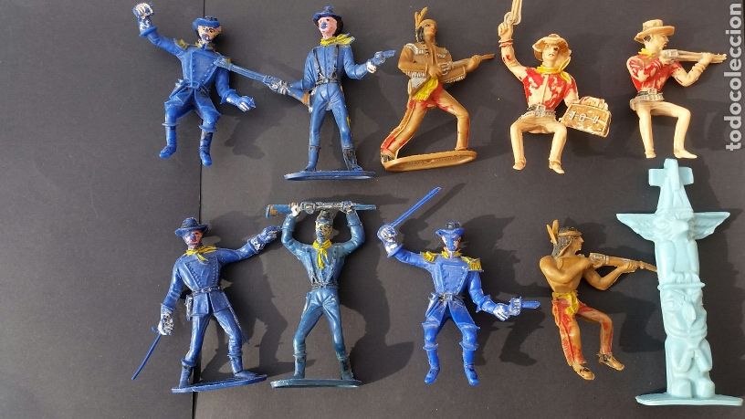 Figuras de goma y PVC: LOTE FIGURAS OESTE PL&Aacute;STICO pvc COMANSI - Foto 3