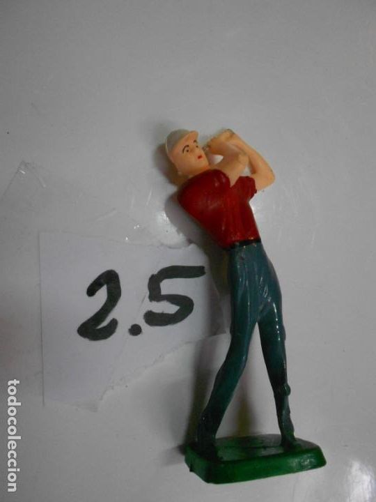 Figuras de Borracha e PVC: ANTIGUA FIGURA JUGADOR DE GOLF