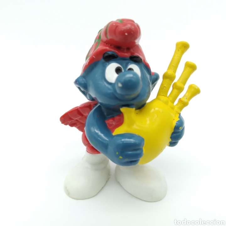 Figuras de goma y PVC: Pitufo gaitero - PEYO 1978 - Foto 1
