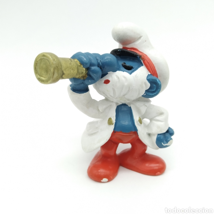 Figuras de goma y PVC: Pitufo capit&aacute;n, marinero - PEYO 1981 - Foto 1