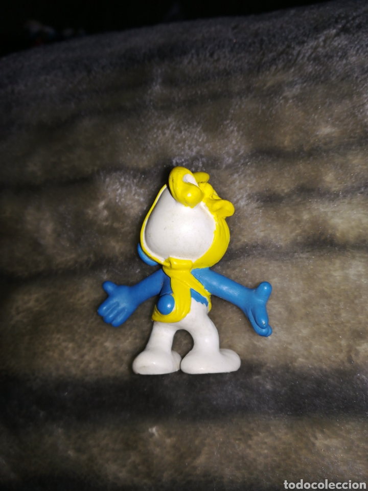 Figuras de goma y PVC: Pitufo con lazo schleich peyo 2007 - Foto 2