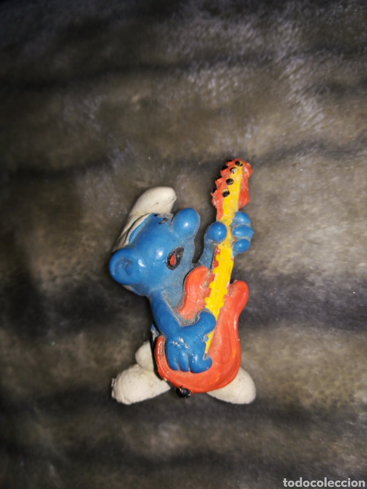 Figuras de goma y PVC: Pitufo guitarra - Foto 1