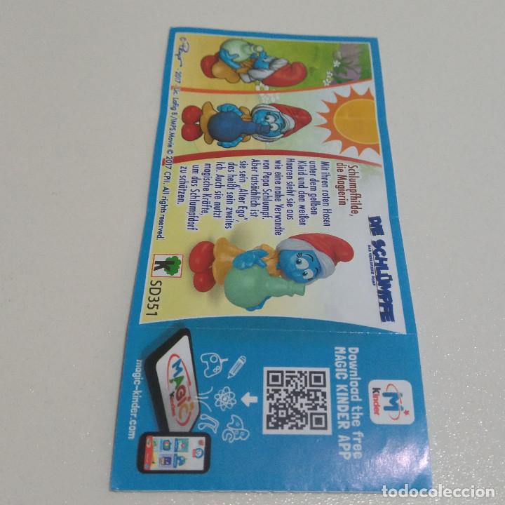 Kinder Figures: papel figura mu&ntilde;eco pitufos aldea perdida alemania aleman bpz sd 351 papelito smurfs peyo