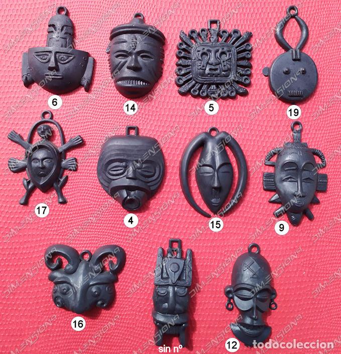Figuras de goma y PVC: M&aacute;scaras Negras Orzowei de Bimbo, (Tito), Dunkin, a&ntilde;os 70-80. ELIGE UNA &oacute; +