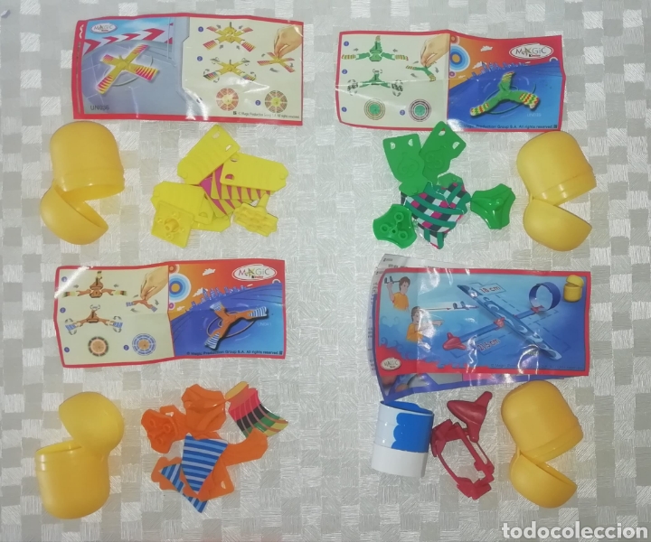 Kinder &Uuml;berraschung: Lote 4 juguetes figuras huevos kinder Race