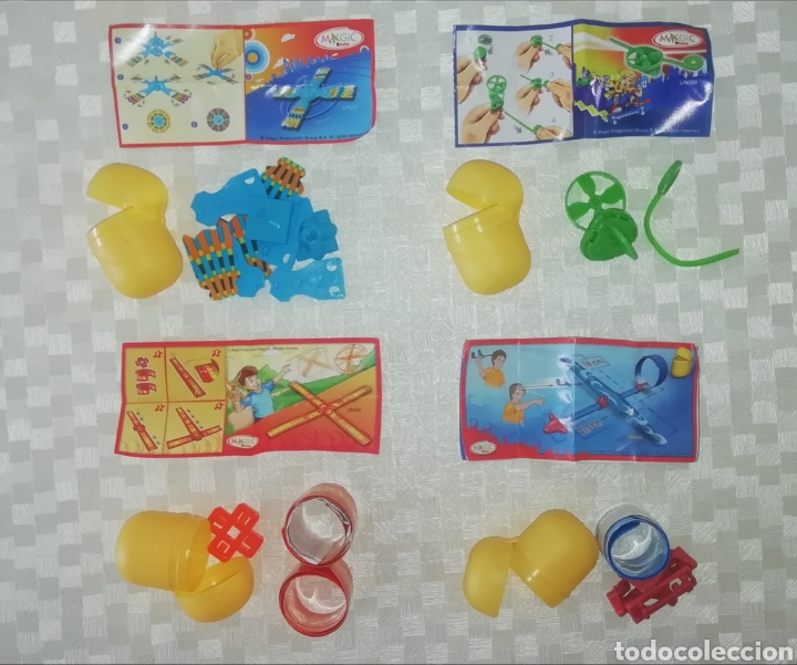 Kinder &Uuml;berraschung: Lote 4 figuras Huevo Kinder Magic Race