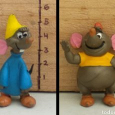 Figuras de Goma y PVC: LOTE 2 FIGURAS MUÑECOS DE GOMA RATONES CENICIENTA. Lote 202947032