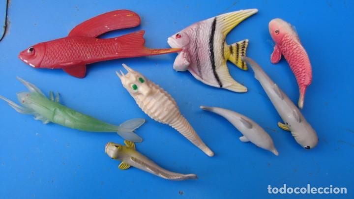 Figuras de Goma y PVC: 8 FIGURAS DE PECES