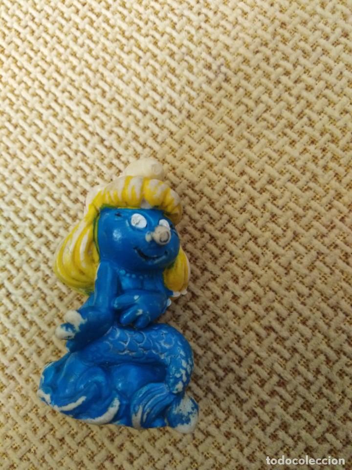 Figuras de goma y PVC: Figuras antiguas de goma pitufas - Foto 15