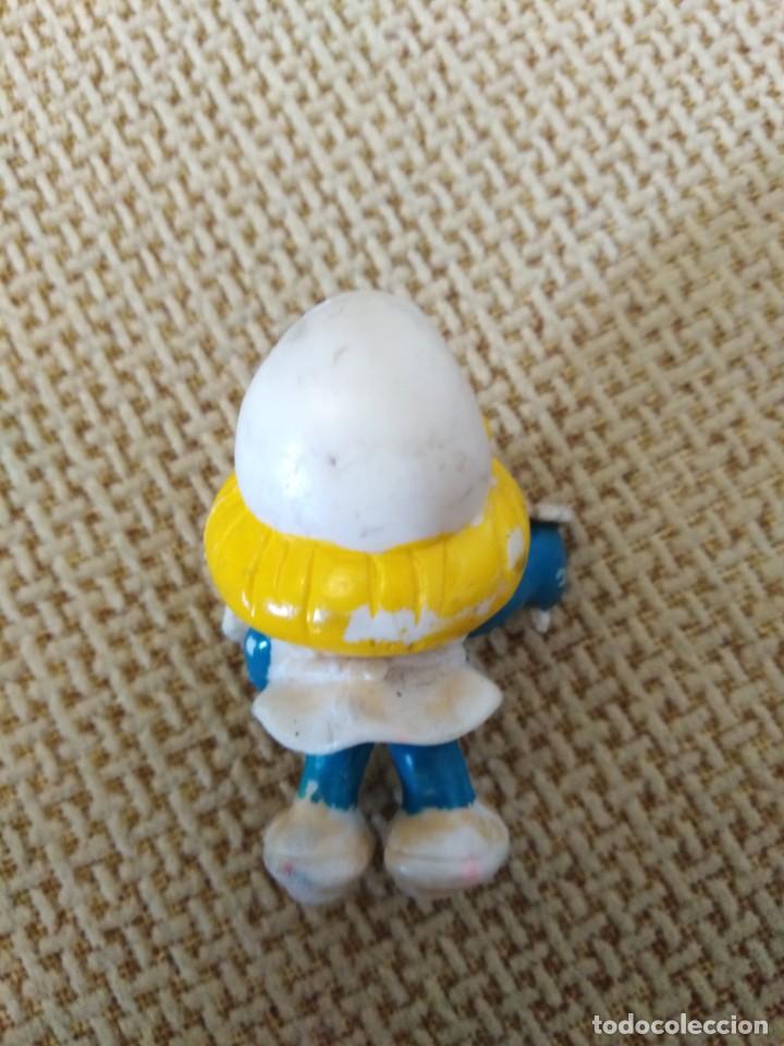 Figuras de goma y PVC: Figuras antiguas de goma pitufas - Foto 20
