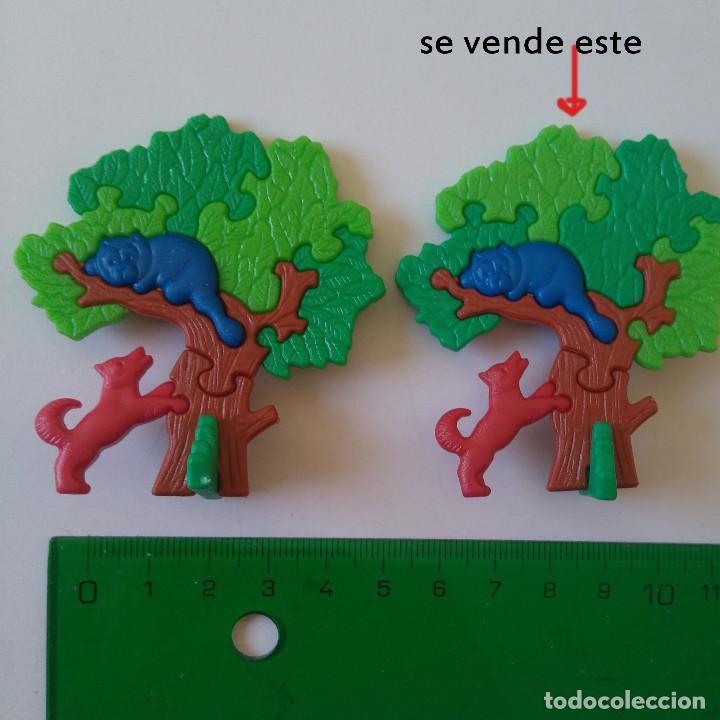 Kinder &Uuml;berraschung: LEER** VARIANTE PUZLE 3D FERRERO KINDER arbol perro gato monocromatico puzle animales