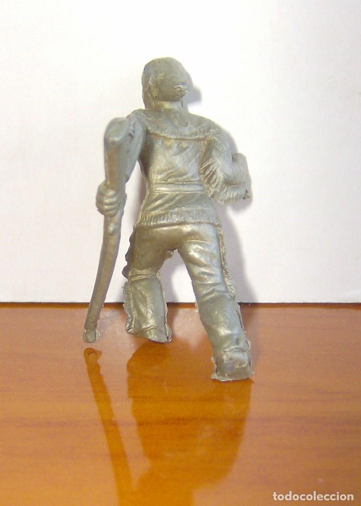 Figuras de goma y PVC: FIGURA SOLDADO APACHE? MONOCOLOR MONOCROMO GRIS - Foto 4