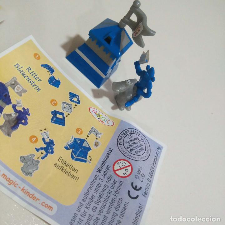 Figuras de Borracha e PVC: tienda medieval caballero caballo miniatura edad media medieval kinder ferrero bpz papel