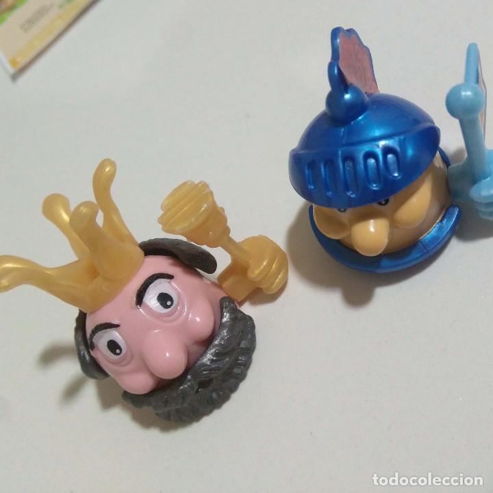 Figuras de Borracha e PVC: figuras cabezon cabezones medievales kinder rey cetro ruedas soldado armadura rey