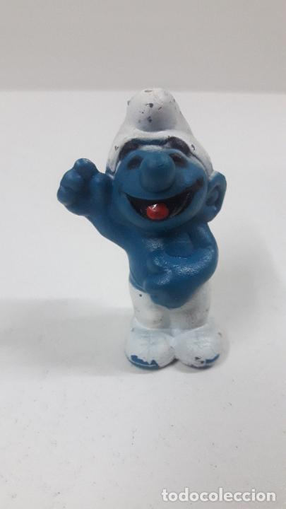 Figuras de Goma y PVC: PITUFO ANTIGUO