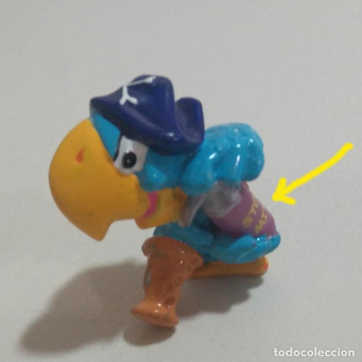 Figuras de Borracha e PVC: variante stop mite KINDER LORO PIRATA PAPAGAYo miniatura mini pajaro papagali patapalo pata palo