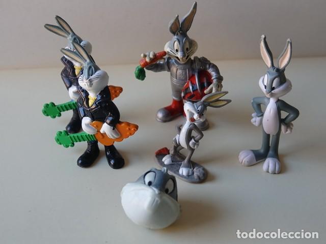 OPO 10 7cms Bugs Bunny Lote de 6 Figuras de Metal Sylvestre Jr Cécile la Tortuga Pépé el turón Penelope Pato Lucas