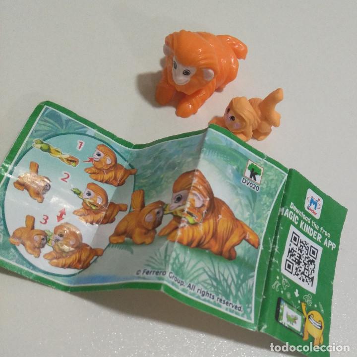 Figuras de Goma Kinder: macaco mono chimpance cachorro cria mu&ntilde;eco miniatura selva monito natoons naton natons