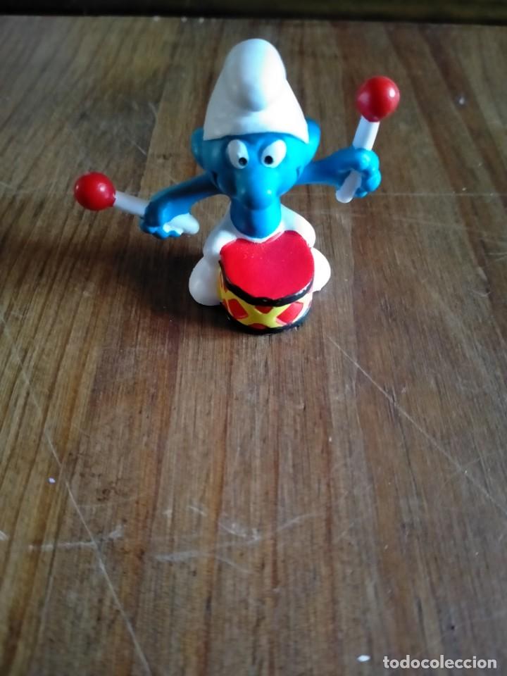 Figuras de Goma y PVC: PITUFO PEYO TAMBOLILERO