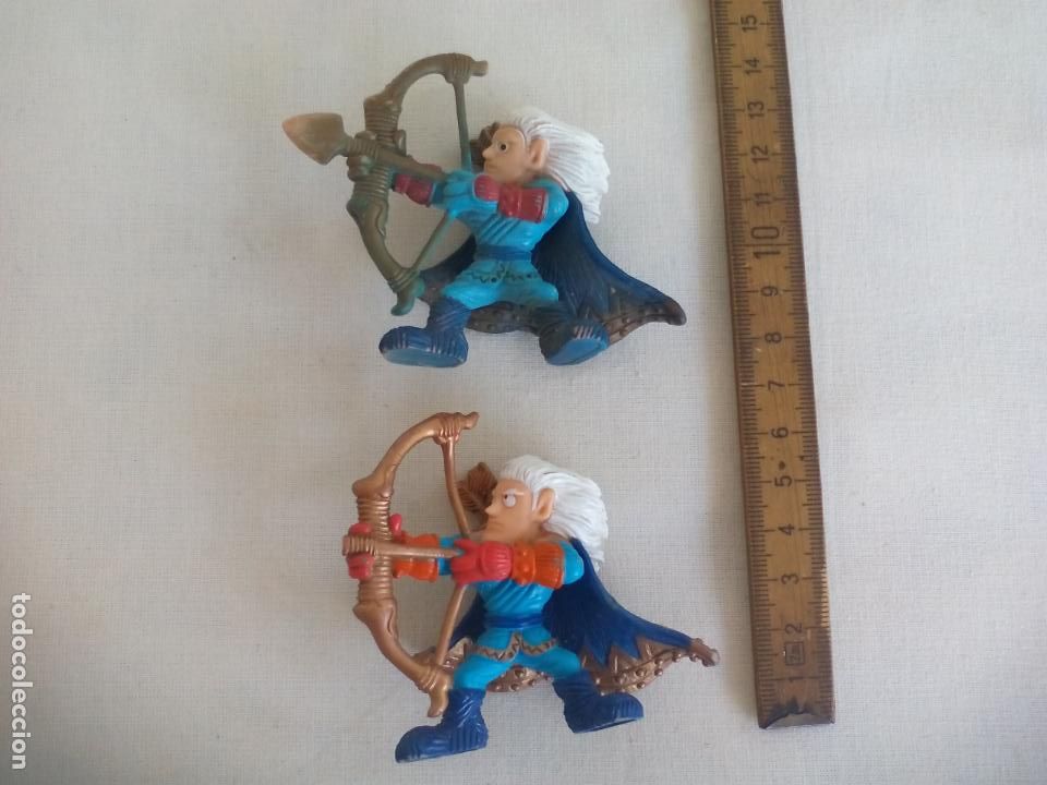 Figurines en Caoutchouc et PVC: DOS FIGURAS O MU&Ntilde;ECOS ARQUEROS MEDIEVALES. TIRO CON ARCO.