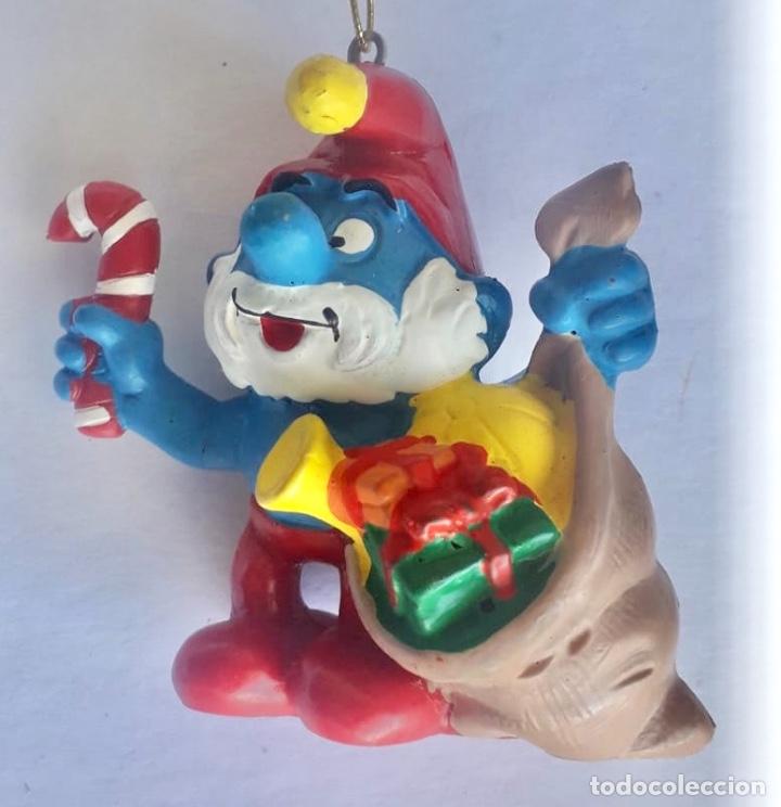 Figuras de goma y PVC: Lote pitufos Schleich navidad - Foto 2
