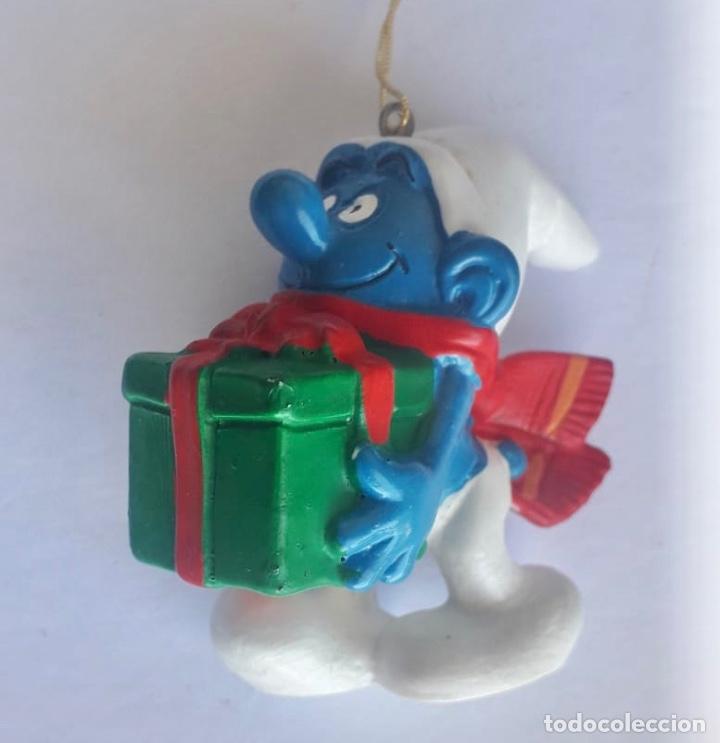 Figuras de goma y PVC: Lote pitufos Schleich navidad - Foto 4