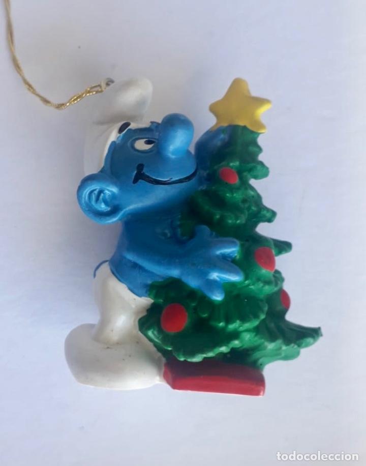 Figuras de goma y PVC: Lote pitufos Schleich navidad - Foto 5