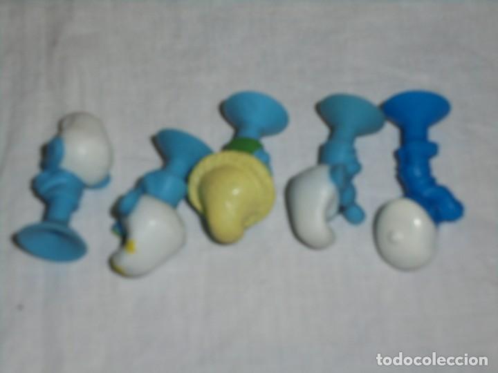 Figuras de goma y PVC: 5 PITUFOS VENTOSA PEYO - Foto 3