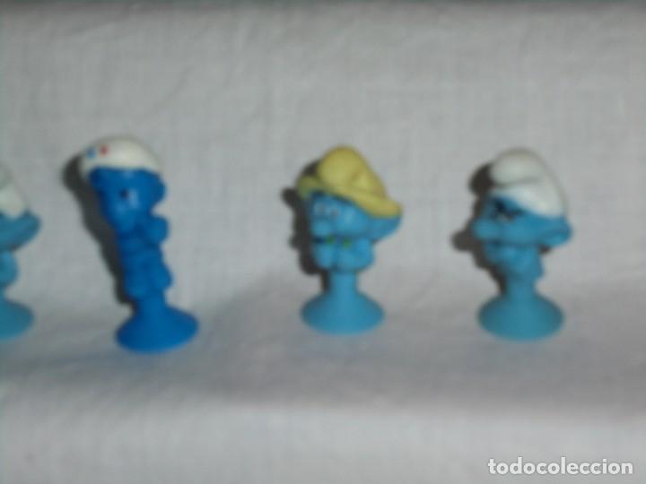 Figuras de goma y PVC: 5 PITUFOS VENTOSA PEYO - Foto 6