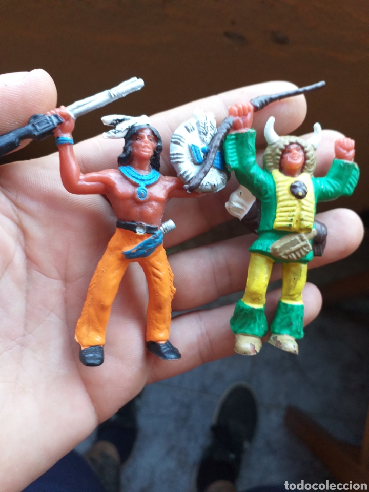 Figuras de goma y PVC: DOS INDIOS COMANSI - Foto 1