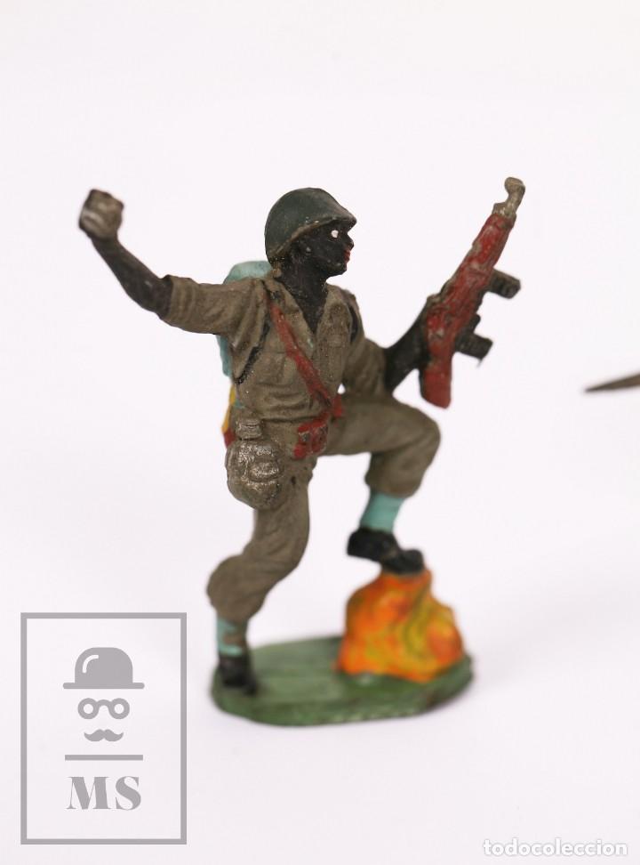 Figuras de Goma y PVC: Conjunto de 4 Soldados de Goma Pech Hnos. - Soldados Americanos II Guerra Mundial - Años 50-70 - Foto 2 - 217891440