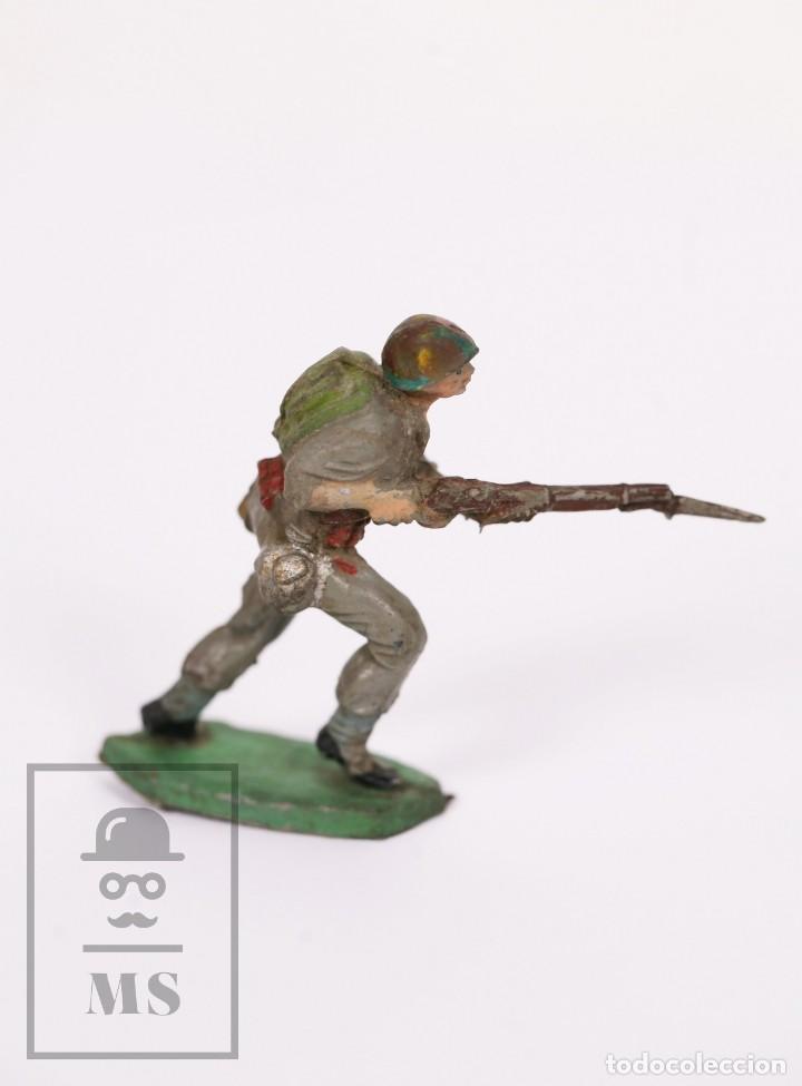 Figuras de Goma y PVC: Conjunto de 4 Soldados de Goma Pech Hnos. - Soldados Americanos II Guerra Mundial - Años 50-70 - Foto 5 - 217891440