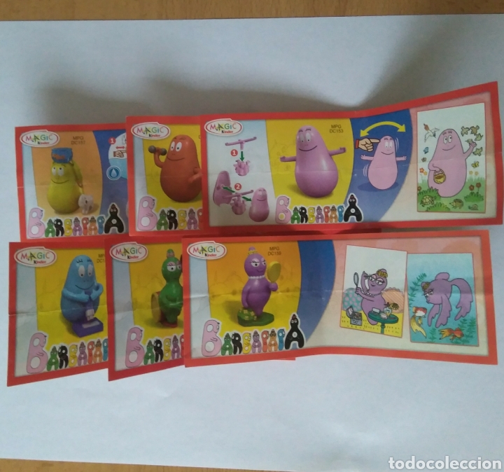 Figure di Gomma e PVC: Papeles bpz Kinder barbapapa animaci&oacute;n