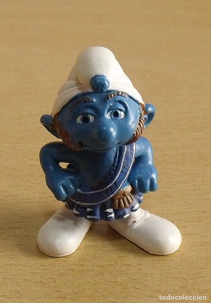 Figuras de Goma y PVC: Pitufo escoc&eacute;s. Peyo. Made in Germany. Original. Buen estado. 6 cm. Schleich.