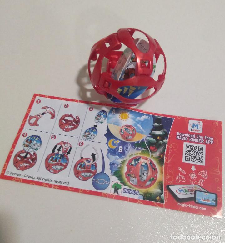 Figure di Gomma e PVC: bola navidad roja decoracion navide&ntilde;a arbol christmas noel kinder bpz serie en