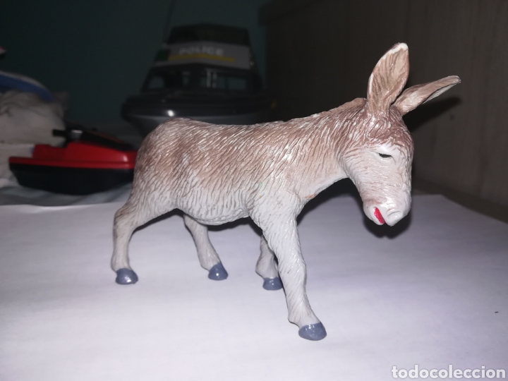 Rubber and PVC Figures: BURRO FIGURA DE PVC A&Ntilde;OS 90 MINILAND SERIE ANIMALES DE GRANJA MADE IN SPAIN
