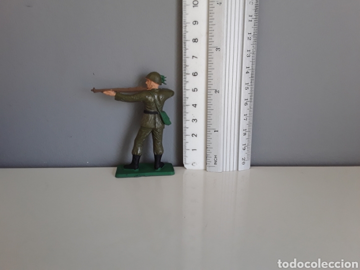 Figuras de Goma y PVC: Bersaglieri, soldados italianos, Starlux France, años 70, escala 6 cms. comp. Pech Jecsan - Foto 8 - 219914325