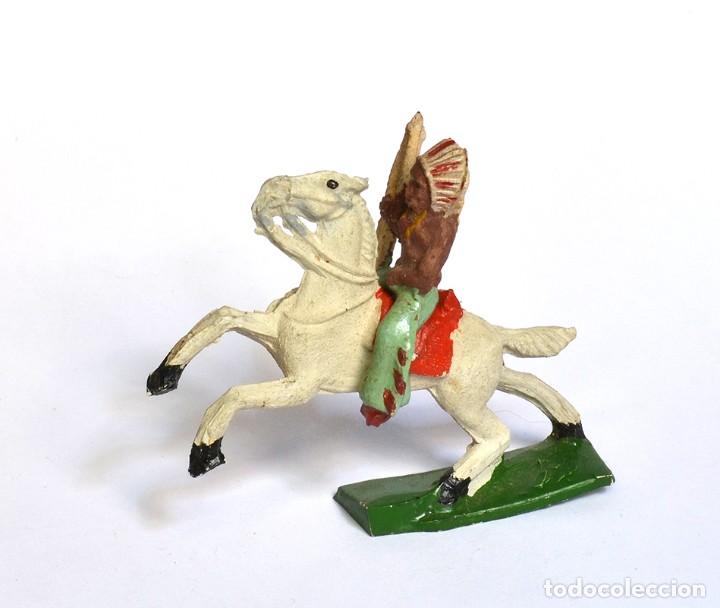 Figuras de Goma y PVC: Indio con arco a caballo Arcla Capell ó Lafredo, en goma, circa 1950. - Foto 1 - 220761320