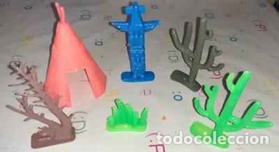 Figuras de goma y PVC: LOTE DE ACCESORIOS DE COMANSI PARA VAQUEROS E INDIOS - Foto 1