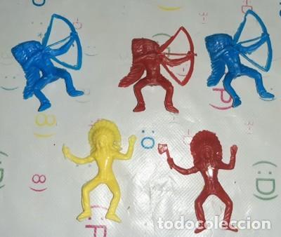 Figuras de goma y PVC: LOTE DE 5 INDIOS FALOMIR - Foto 1
