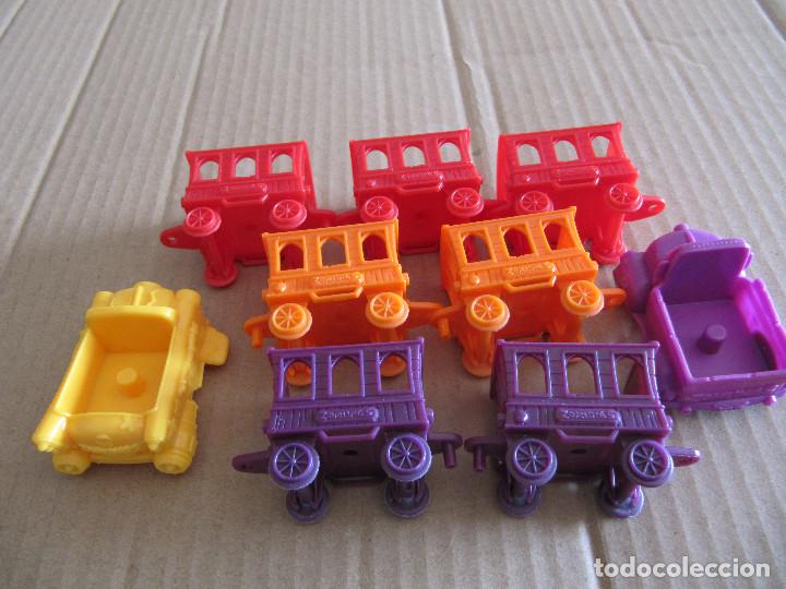 Figuras de goma y PVC: LOTE ZOMLINGS 9 FIGURAS..VAGONES..COCHES..