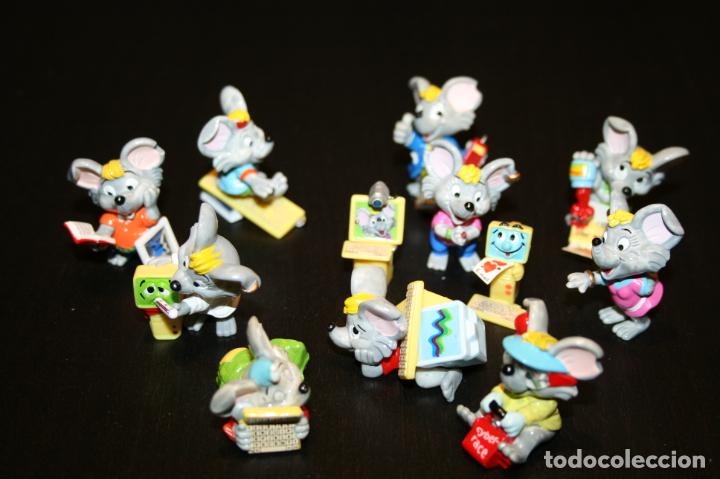Figuras de goma Kinder: KINDER FERRERO 039 mega maus mega rat&oacute;n completo 10 fig.+ 1 BPZ (hojita de control)