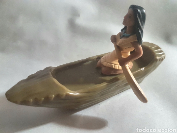 Figuras de goma y PVC: Princesa Pocahontas en canoa - Foto 2