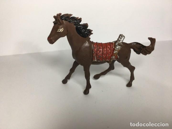 Figuras de goma y PVC: JEFE INDIO A CABALLO DE COMANSI 2&ordf; EPOCA - Foto 3