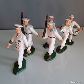 FIGURINE SOLDAT STARLUX Militaire Marine Marin Fanfare Drapeaux Cassés FIGURINE SOLDAT STARLUX Militaire Marine Marin Fanfare Drapeaux Cassés