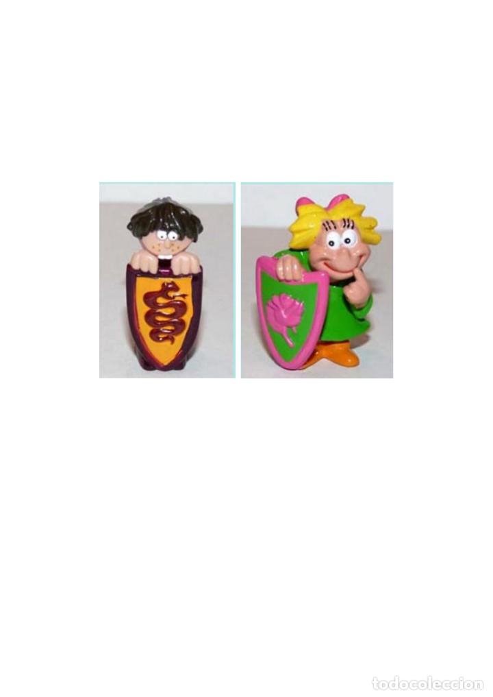 Figuras de Goma Kinder: Colecci&oacute;n El reino de la risa: C23 Gaspar y C25 Juana