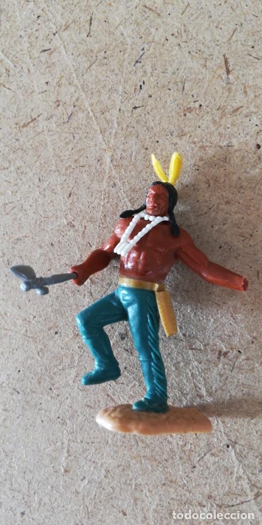Figuras de goma y PVC: Antiguo indio pl&aacute;stico - Foto 1