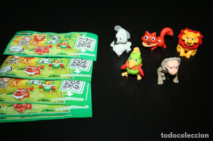 Kinder &Uuml;berraschung: kINDER ferrero 072 natoons animales de la selva con pelo aterciopelado 2014 completo 5 fig. + 5 bpz